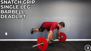 Snatch Grip Single Leg Barbell Deadlift