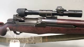 1079 Springfield Armory M1 Garand 30 - 06 Rifle, Vintage Gun [October 18, 2024]
