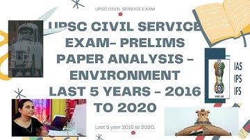 UPSC prelims previous year question paper analysis of ENVIRONMENT| 2016-2020| SURABHI