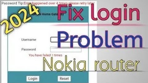 How to FIX Nokia router login problem Subisu net |login Nokia router page