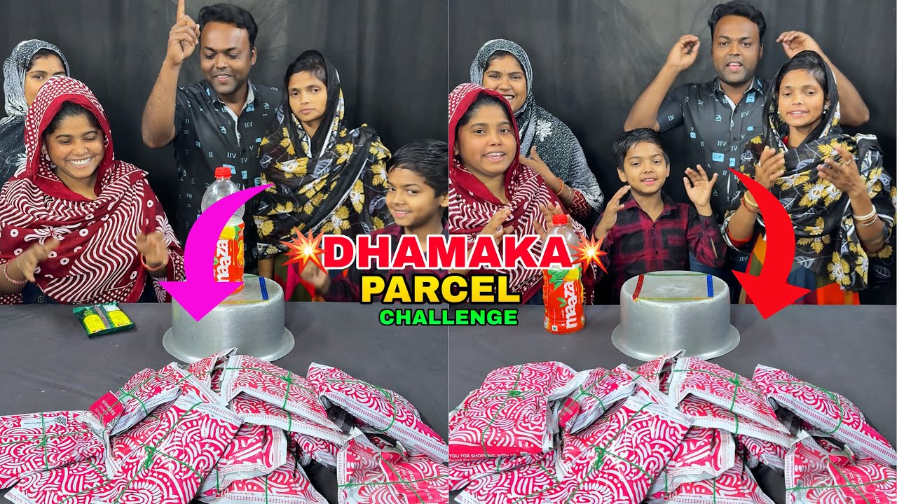 Dhamaka Parcel Challenge I Don't Know What's In It #challenge #funnyfamilygames #gaming 