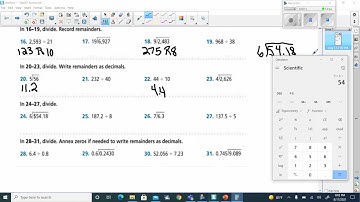 6th grade hw video for lesson 1 2; Fluently divide whole numbers and decimals