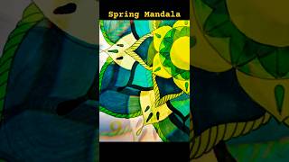 Spring mandala 🌿 #shorts #easyart #arttherapy #diy #coloring