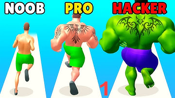 Noob Vs Pro Vs Hacker Muscle Rush Gameplay Walkthrough Part1