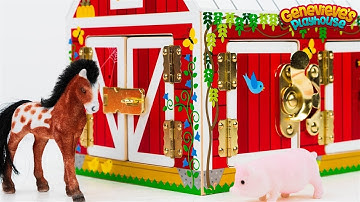 Teach Kids Animal Names with fun wooden Barn toy!