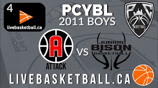 PCYBL - Attack 2011 Boys- Black vs Junior Bison 2011 Boys