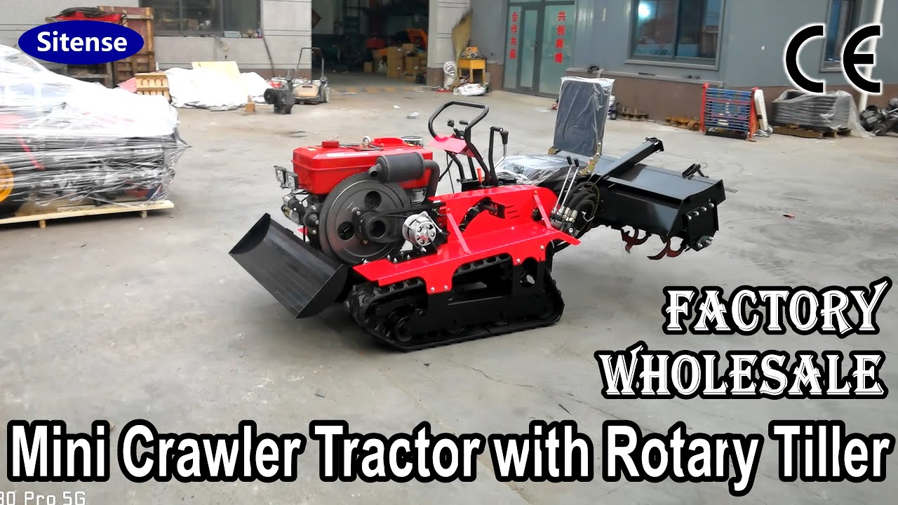 Factory Direct Wholesale of Mini Crawler Tractor with Rotary Tiller