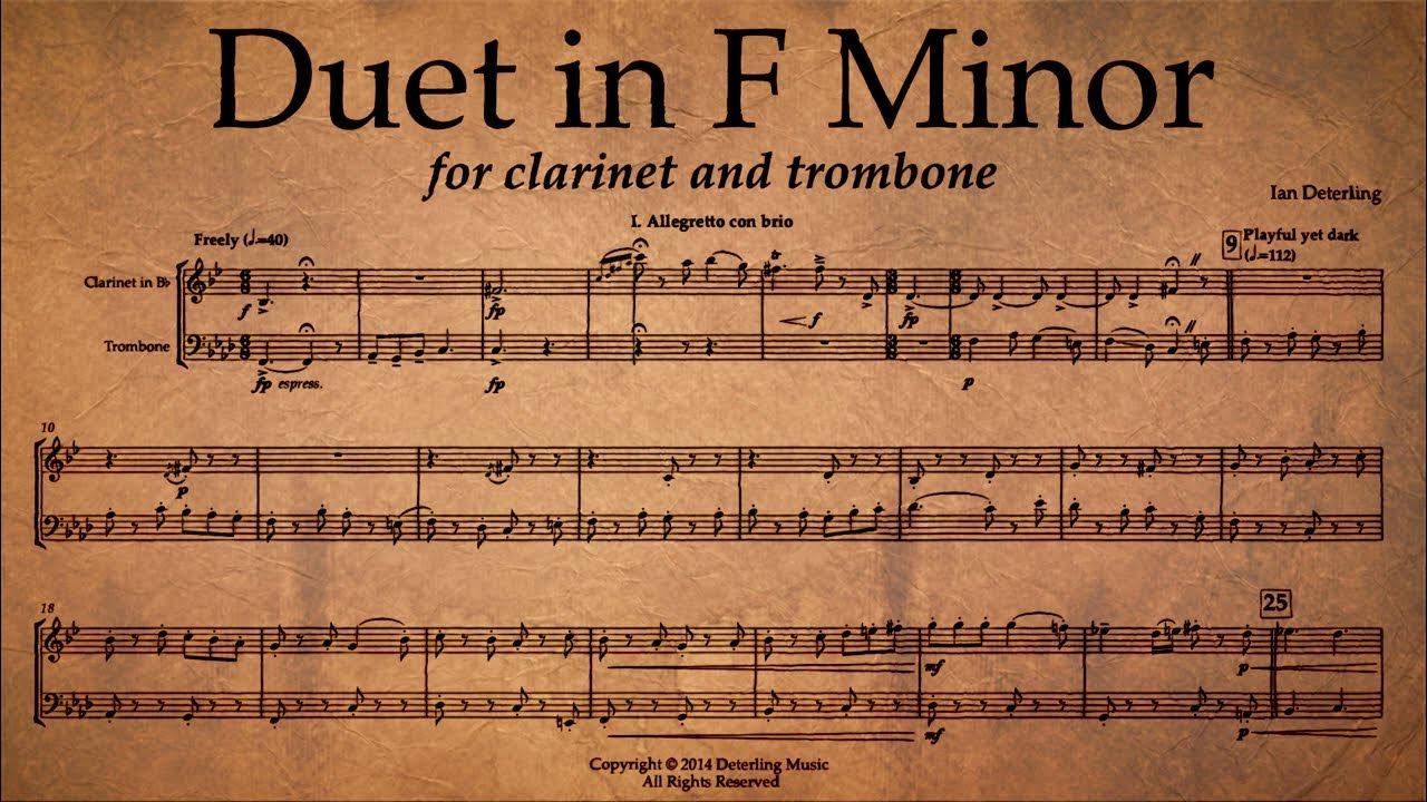 Duet for and Trombone in F Minor YouTube
