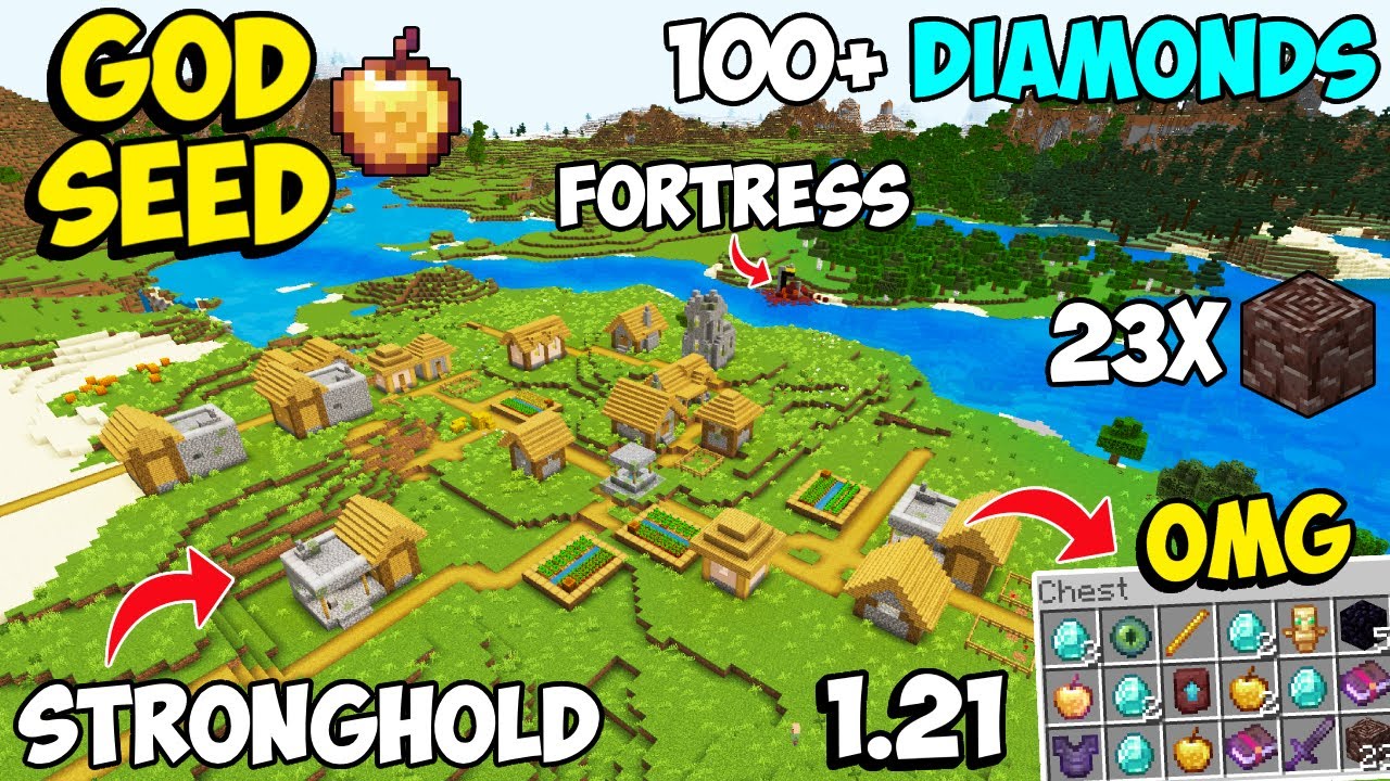  Ultimate Survival Seed For Minecraft 1 21 Bedrock PE Four Blacksmith Village 124