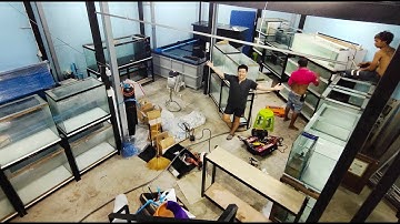 Max มันตา พระราม 2 - "วันที่ 2" เริ่มต้นด้วยงานย้ายตู้ปลาหมอสี 10 ใบ + ต่อด้วยงานระบบ Overflow Set 2