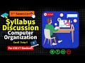 🛑 3rd Sem Computer Organization Syllabus Discussion 2025 Live Class Recording 🔥 First Class #makaut