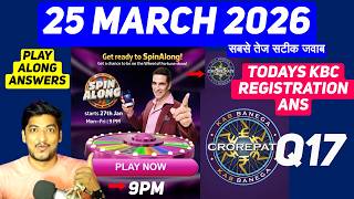 Wheel Of Fortune Answer Today 26 March 2026 | KBC Registration Ans | Live Play along Answers Today