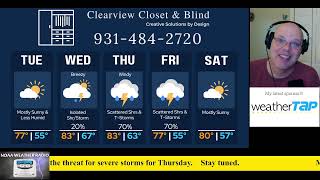 MM's Tuesday 5-Day: Severe Storms Possible Thursday