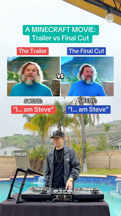 Which version of Jack Black saying “I am Steve” is best? (A Minecraft Movie trailer vs final cut)