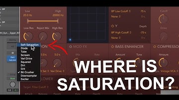 Where is SATURATION in Logic Pro??
