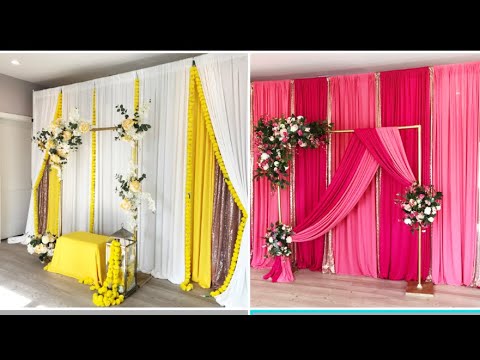 DIY-Haldi/mayun/Sangeet/Mehndi backdrop DIY -Traditional backdrop , Desi  Wedding decor - YouTube