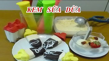 Cách làm KEM SỮA DỪA, KEM QUE BỌC SOCOLA thơm ngon đơn giản / KOKOSMILCHCREME, SOCOLA KOKOSCREME