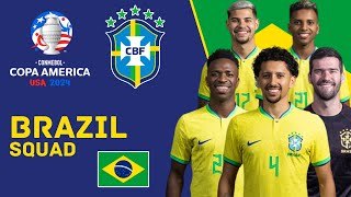 BRAZIL 26 Men  Squad For Copa America 2024 Updated | Brazil Squad | Copa America 2024