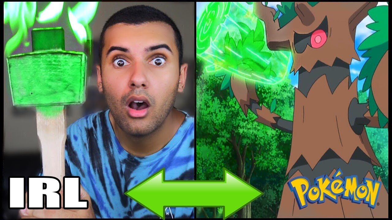 INSANE POKEMON ATTACKS IN REAL LIFE!!! CHALLENGE!! (WOOD HAMMER