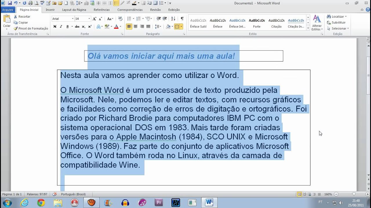 Word Básico Para Iniciantes01 Youtube