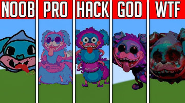 Pixel Art NOOB vs PRO vs HACKER vs GOD Pj Pug a Pillar in Minecraft