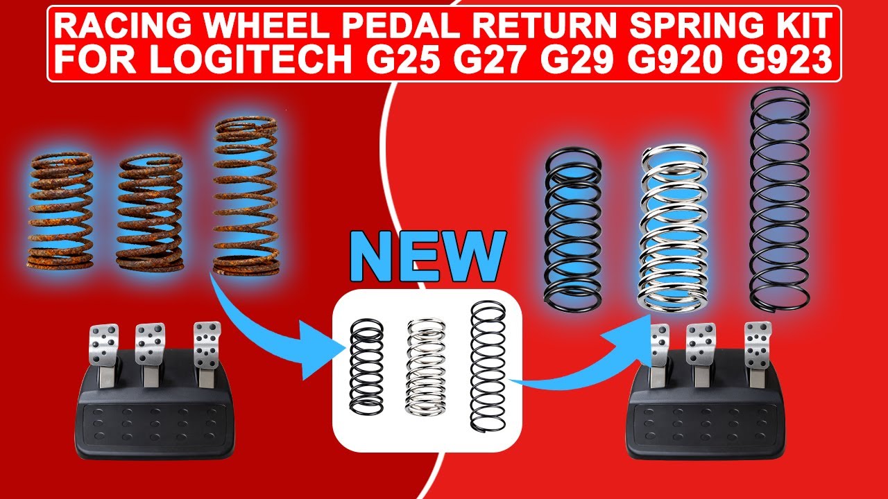 SOULWIT® | Racing Wheel Pedal Return Spring Kit for Logitech G25/G27/G29/G920/G923