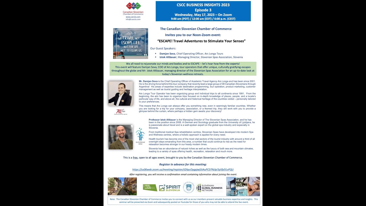 CSCC Business Insights 2023-EP3 - ESCAPE! Travel Adventures to Stimulate Your Senses