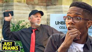 They Thought Their Phone Was Safe... Until he threw it!  | Just Pranks