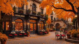 Soft Jazz Music with Quiet Autumn Street Ambience 🍂 Piano Jazz Music for Stress Relief, Sleep screenshot 4