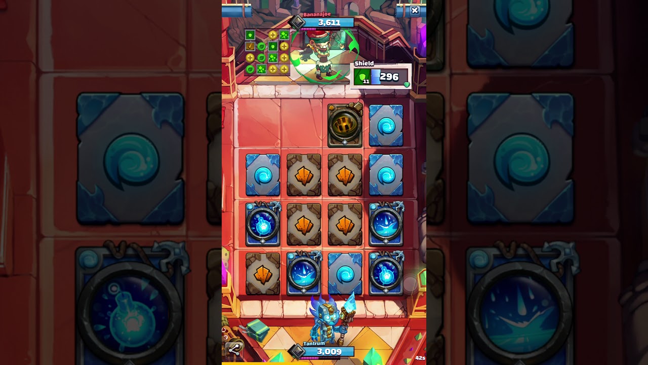 Ra’Ju, Water Bomb + Water Token vs Lua [Super Spell Heroes Gameplay]