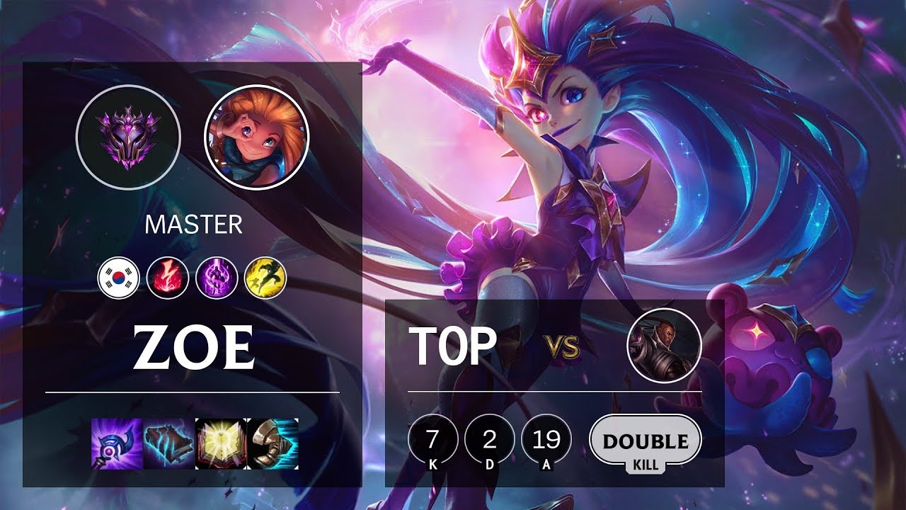Zoe Top vs Lucian - KR Master Patch 10.8