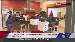 Clothes & food donated to homeless Hoosiers
