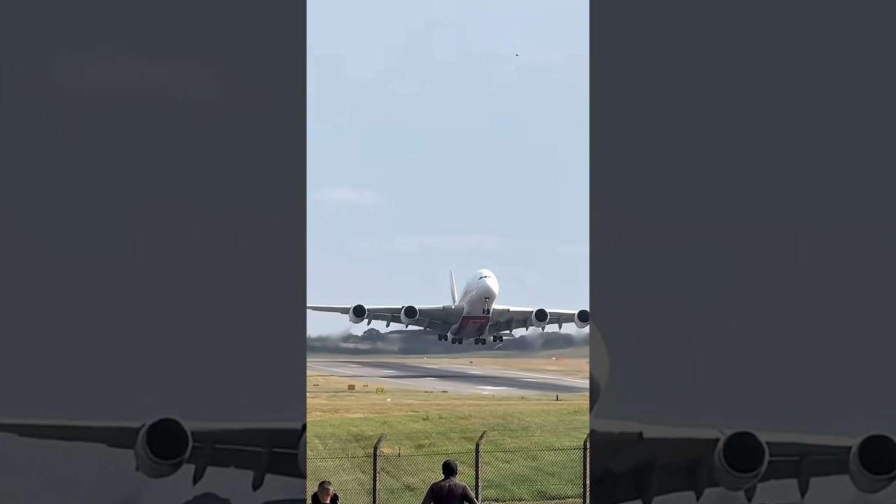 Emirates A380 Takeoff – The Giant of the Skies! ✈️🔥