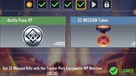 COD Mobile Get 15 Weapon Kills with the Tracker Perk Equipped in MP Matches Task Complete