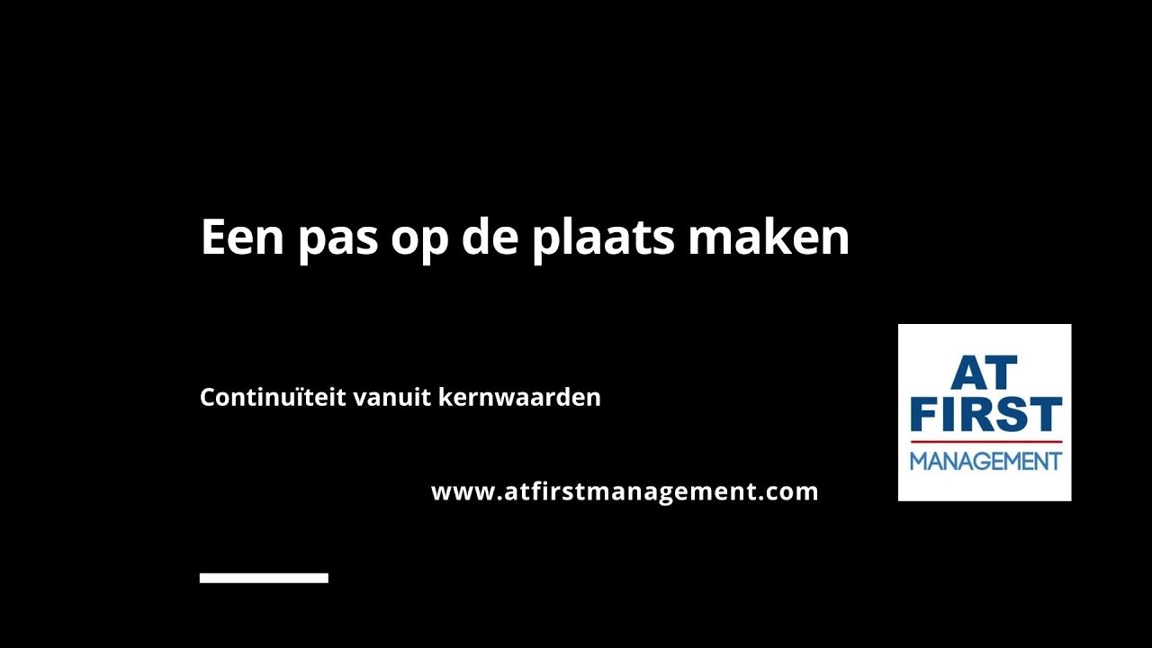 Persoonlijke ontwikkeling door een pas op de plaats te maken - YouTube
