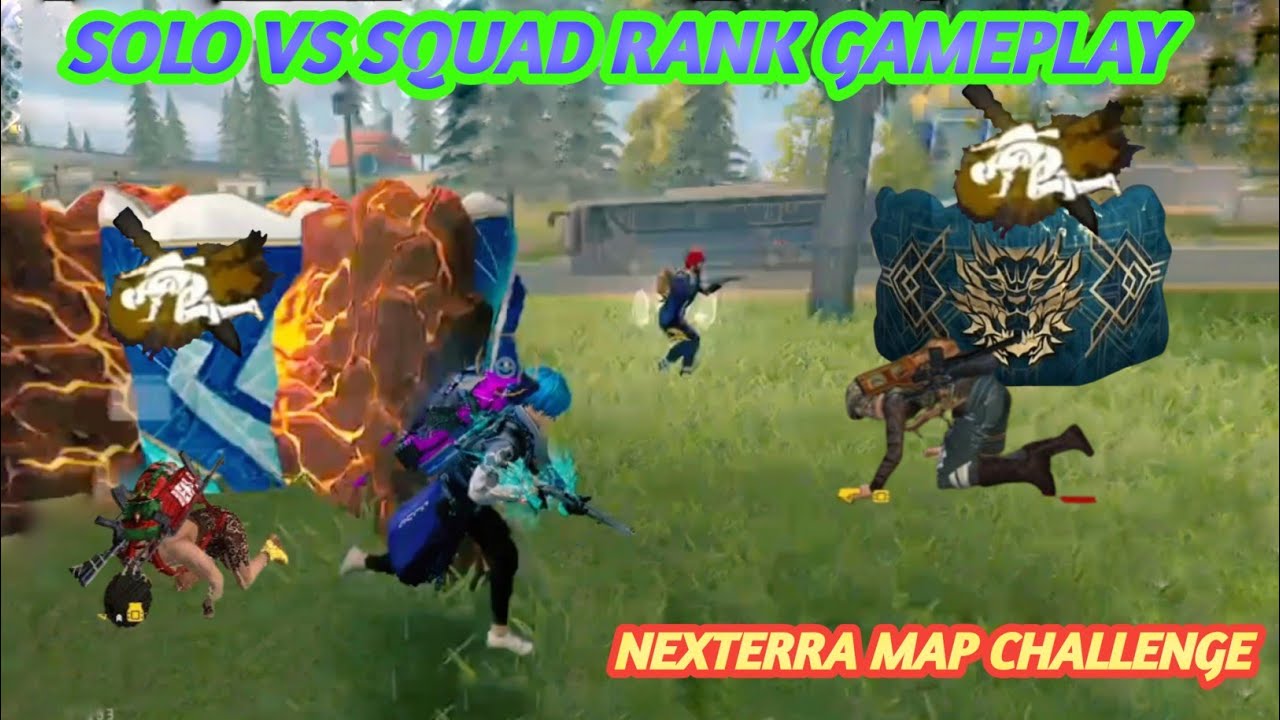 FREEFIRE 🔥 Solo vs Squad Ranked Gameplay 🤯 || GARENA - FREEFIRE Solo vs ...