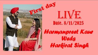 LIVE 1 DAY Wedding Harman preet kaur weds harkirat Singh Raman saini Films Production M.9041003409