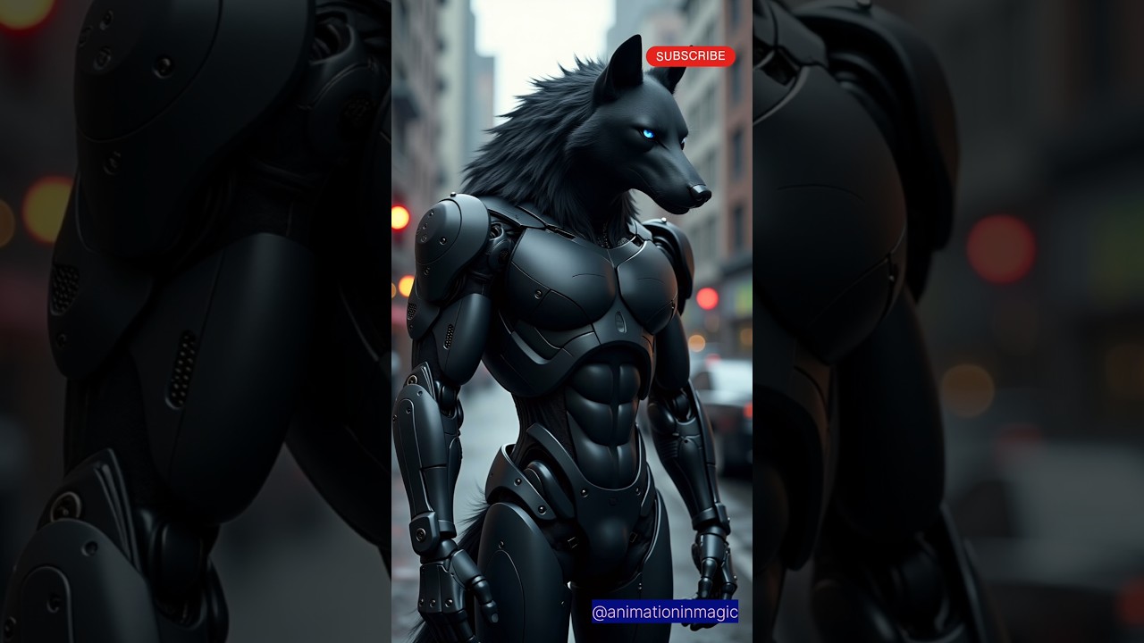 "Animal to Black Robot Transformation"