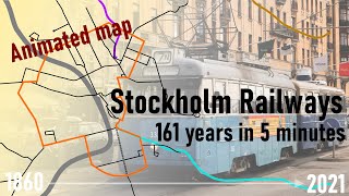 Animated: Stockholm Railways - 161 years in 5 minutes (1860-2021)