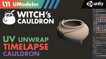 3D Modeling in Unity - Timelapse of unwrapping Cauldron in the Witch
