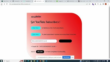 AlmaBetter BackEnd Capstone Project Get YouTube Subscriber #youtubeSubscriber #almabetter