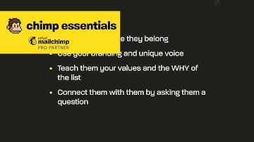 Mailchimp | proper onboarding techniques Paul Jarvis at Chimp Essentials