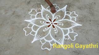 சிம்பிள் ஆடி மாத ரங்கோலி கோலங்கள், easy kolam with dots, daily kolam simple, flower rangoli designs