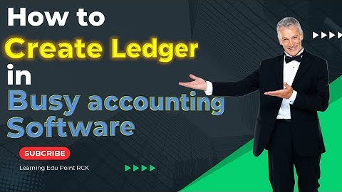 11. Create ledger in busy accounting software @LearningedupointRCK