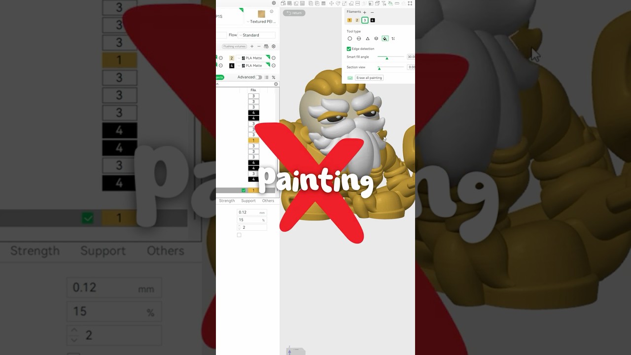 Don't Paint colors in Bambu Studio