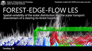 Large-Eddy Simulation of the Scalar Transport in a Forest-Edge Flow