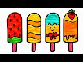 Easy Icecream Drawing and colouring #icecream #summer