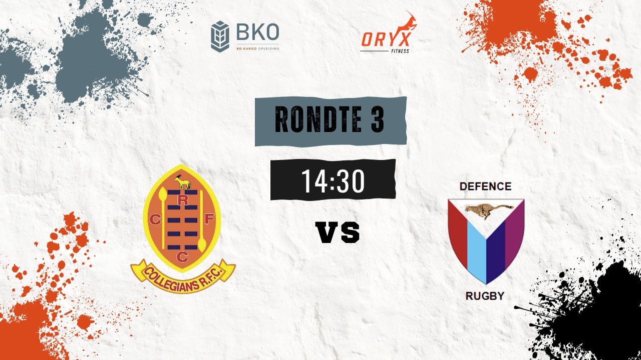 Rondte 3: COLLEGIANS VS DEFENCE RUGBY (BKO 15-man Spoed Toernooi)