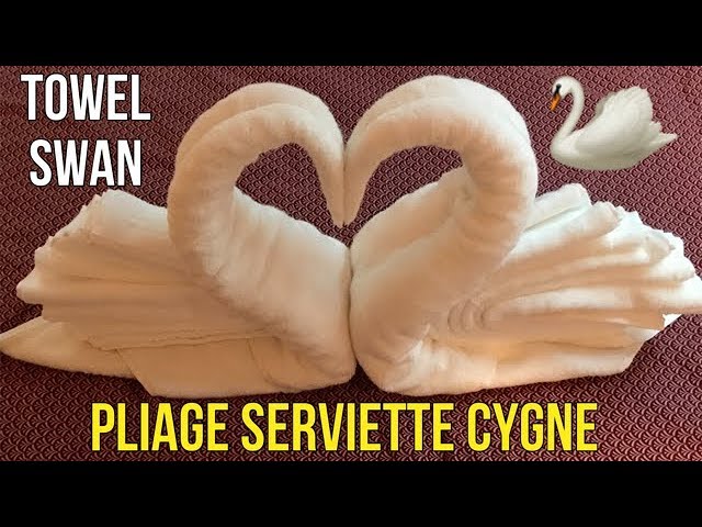 Pliage Serviette De Bain Cygne Swan Towel Tuto Youtube