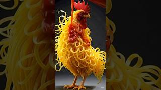 Spaghetti Chicken 🍝🐔 | Funny AI Food Art Animation | Creative Food Design